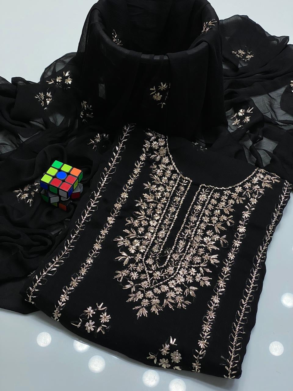 Stuff Soft Bamber Chiffon - 2 Pcs Dress