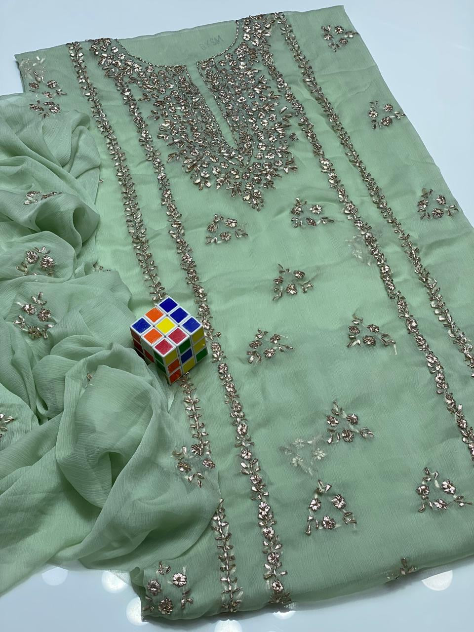 Stuff Soft Bamber Chiffon - 2 Pcs Dress