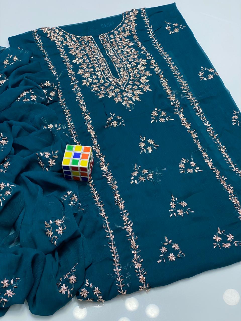 Stuff Soft Bamber Chiffon - 2 Pcs Dress