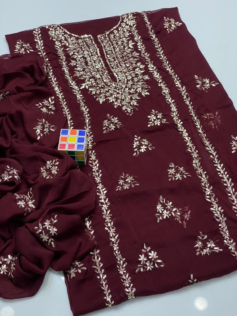 Stuff Soft Bamber Chiffon - 2 Pcs Dress