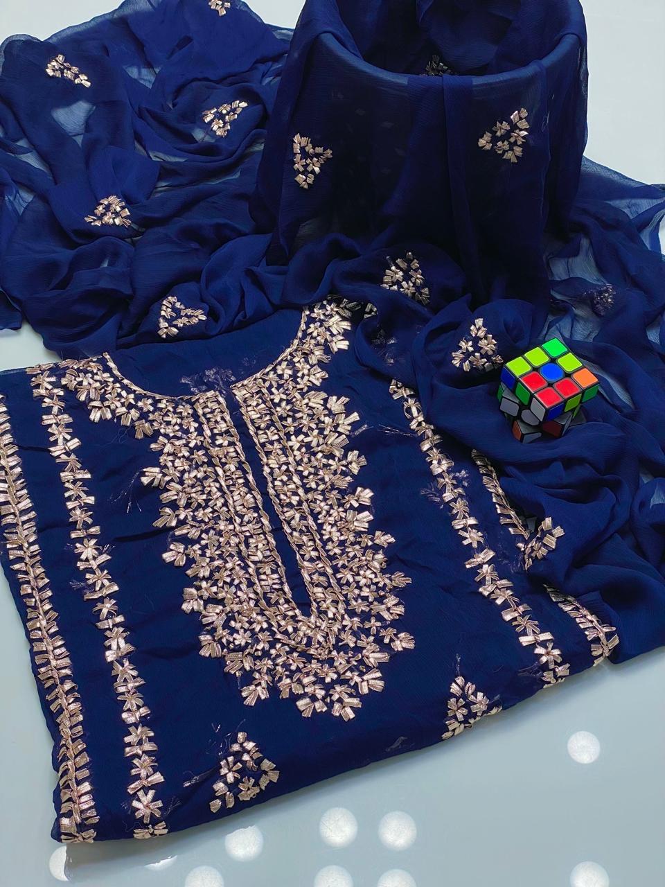 Stuff Soft Bamber Chiffon - 2 Pcs Dress