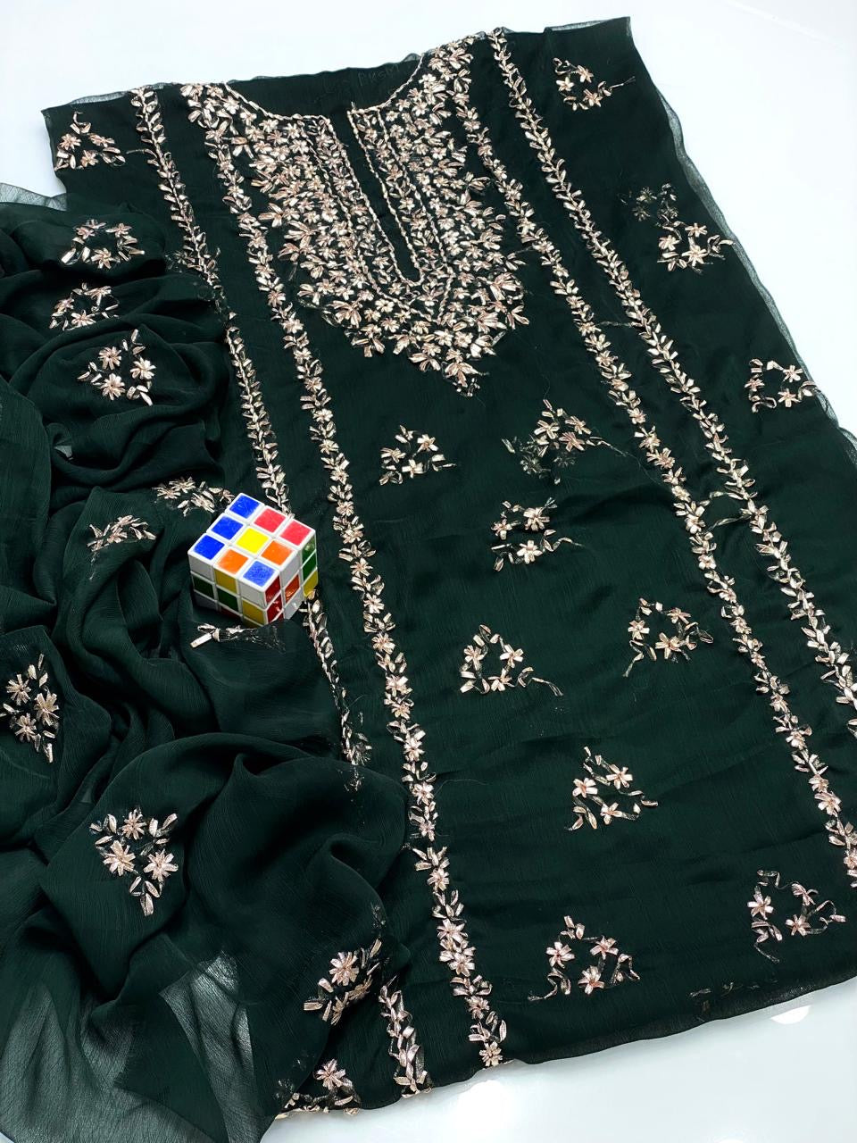 Stuff Soft Bamber Chiffon - 2 Pcs Dress