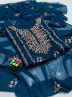 Stuff Soft Bamber Chiffon - 2 Pcs Dress