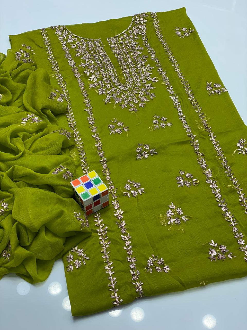 Stuff Soft Bamber Chiffon - 2 Pcs Dress