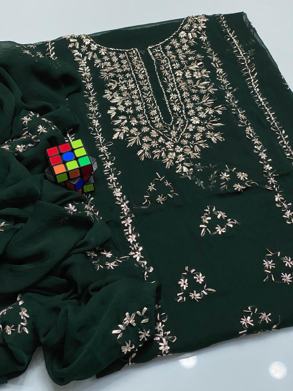 Stuff Soft Bamber Chiffon - 2 Pcs Dress