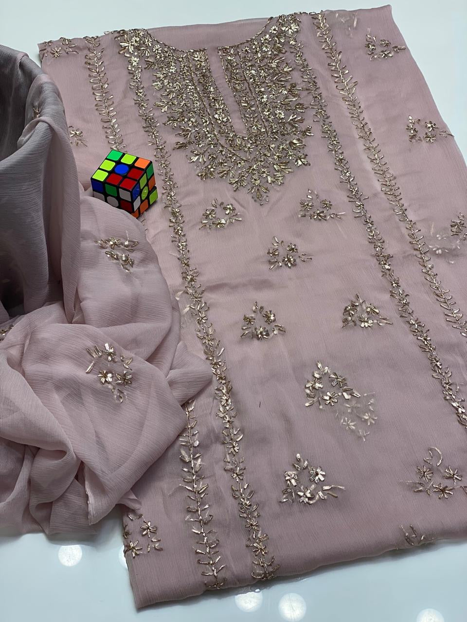 Stuff Soft Bamber Chiffon - 2 Pcs Dress