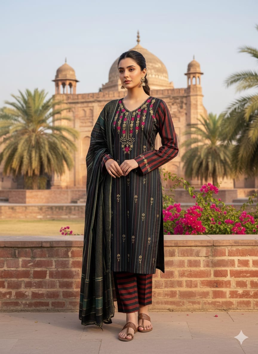 Stuff Khaadi Marina - 3 Pcs Dress