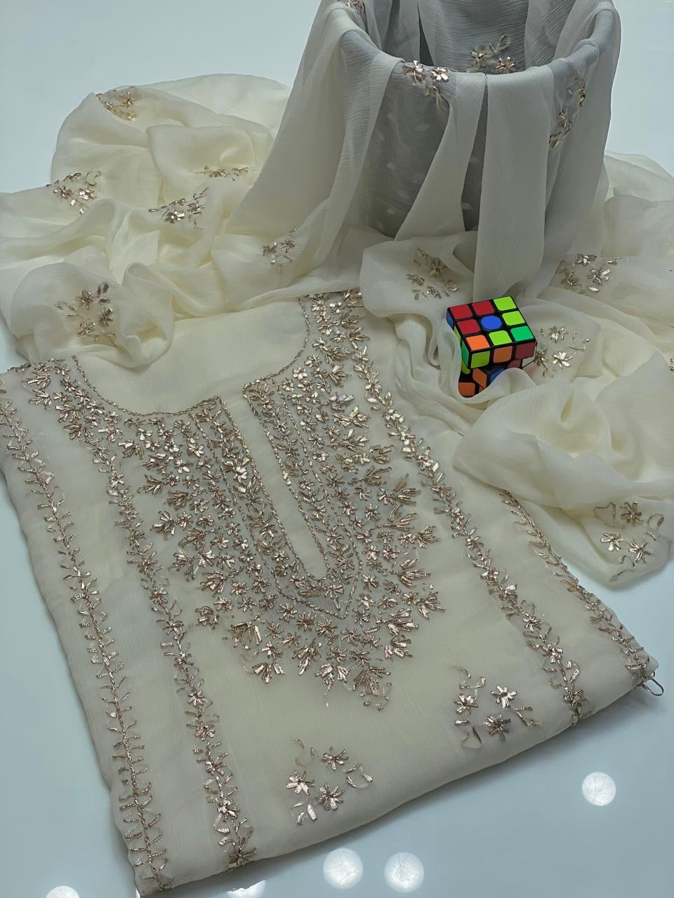 Stuff Soft Bamber Chiffon - 2 Pcs Dress