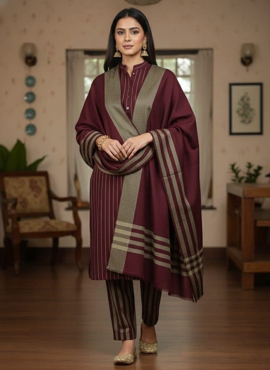 Maroon Pure Marina suit on model